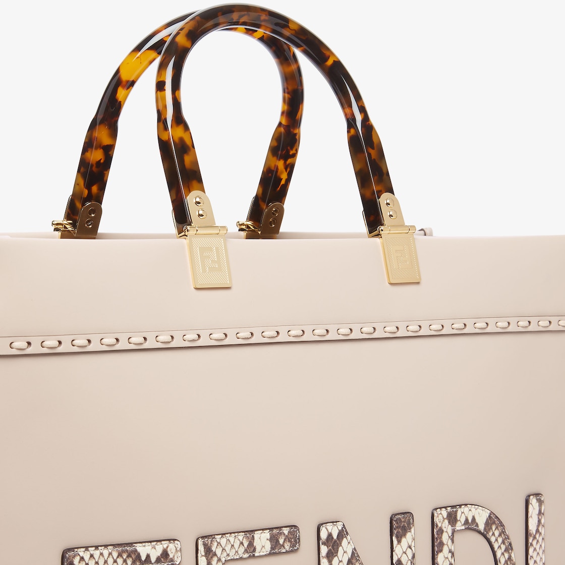 Fendi Sunshine Medium Snakeskin Shopping Bag - Image 5